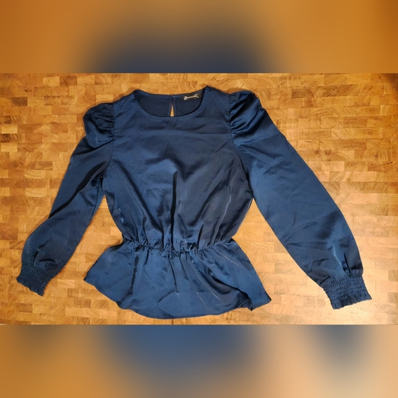 Peacock blouse by pretty garden size small, long sleeve - Picture 15 of 16